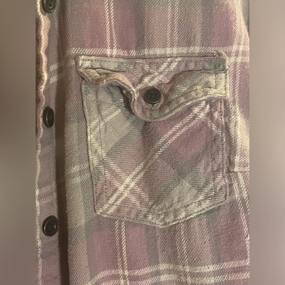Cotton Sonoma Plaid Flannel Shirt, Size Small, Purple and Gray 💜🩶 - Picture 5 of 5